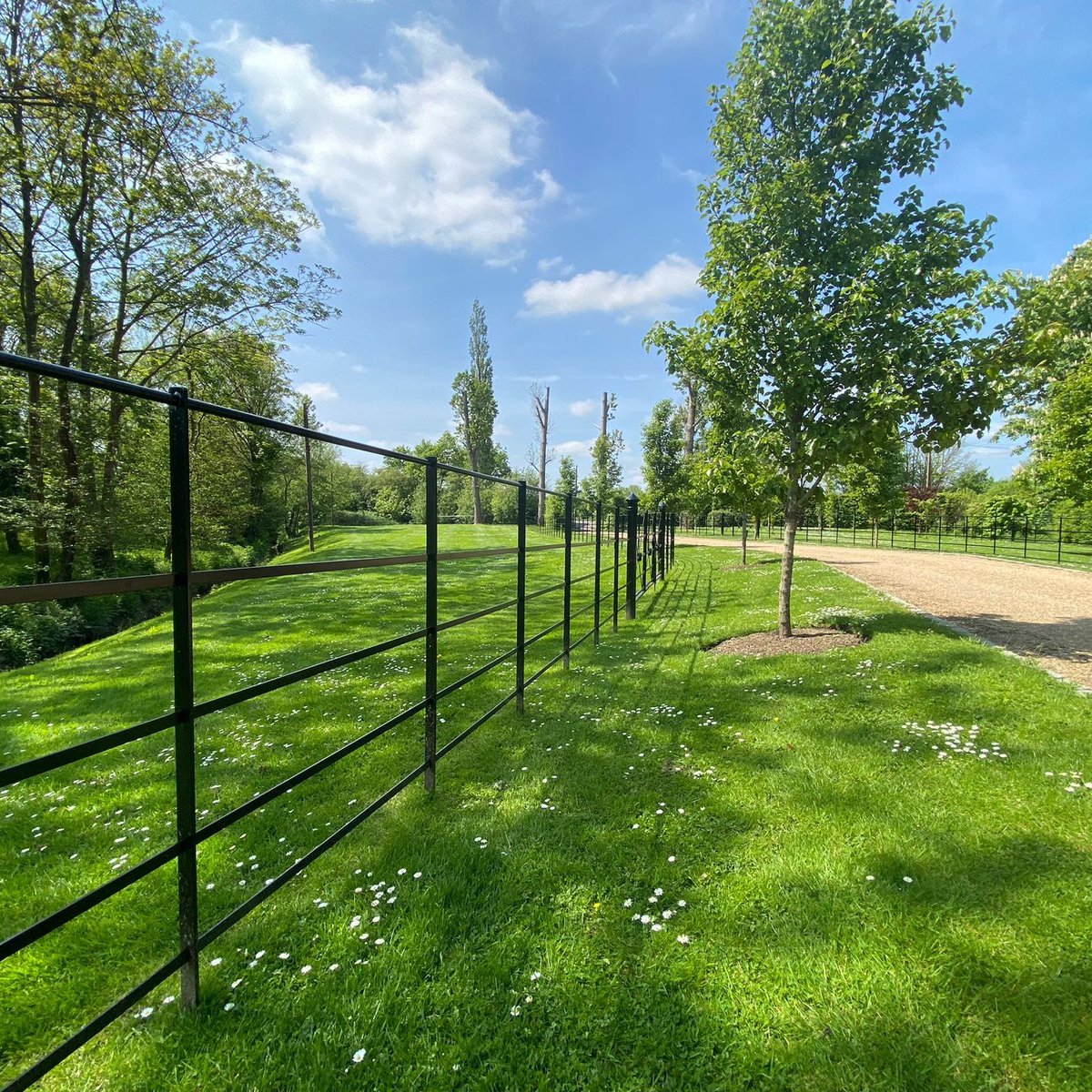 So great to be back in East Sussex and see how our previous installation is looking. Estate fencing creating the perfect border to this driveway. 

#fence
#steelfence
#driveway
#metalfence
#installation
#thetraditionalco