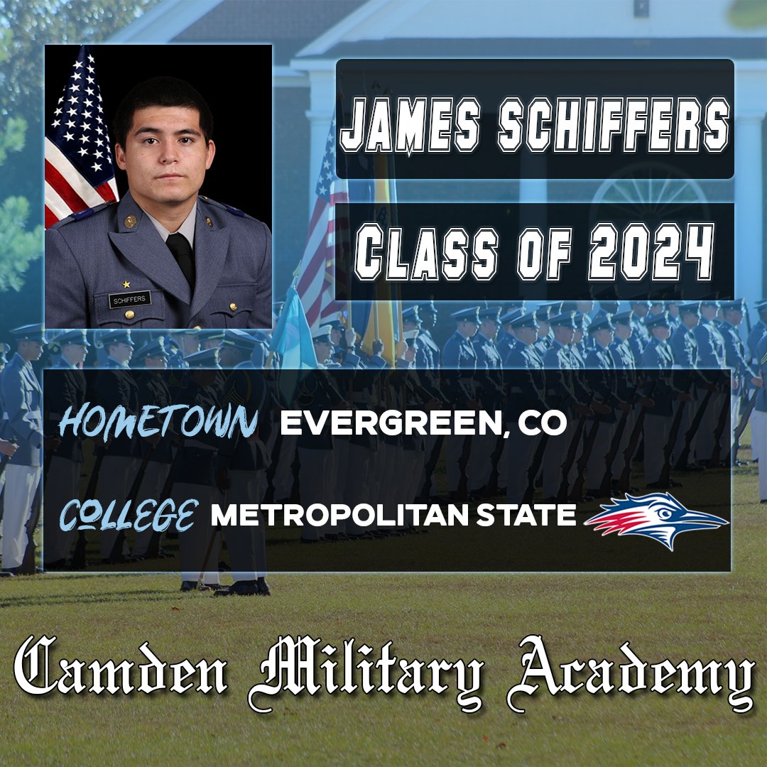 Congratulations to Cadet James Schiffers! #camdenmilitary #seniorspotlight