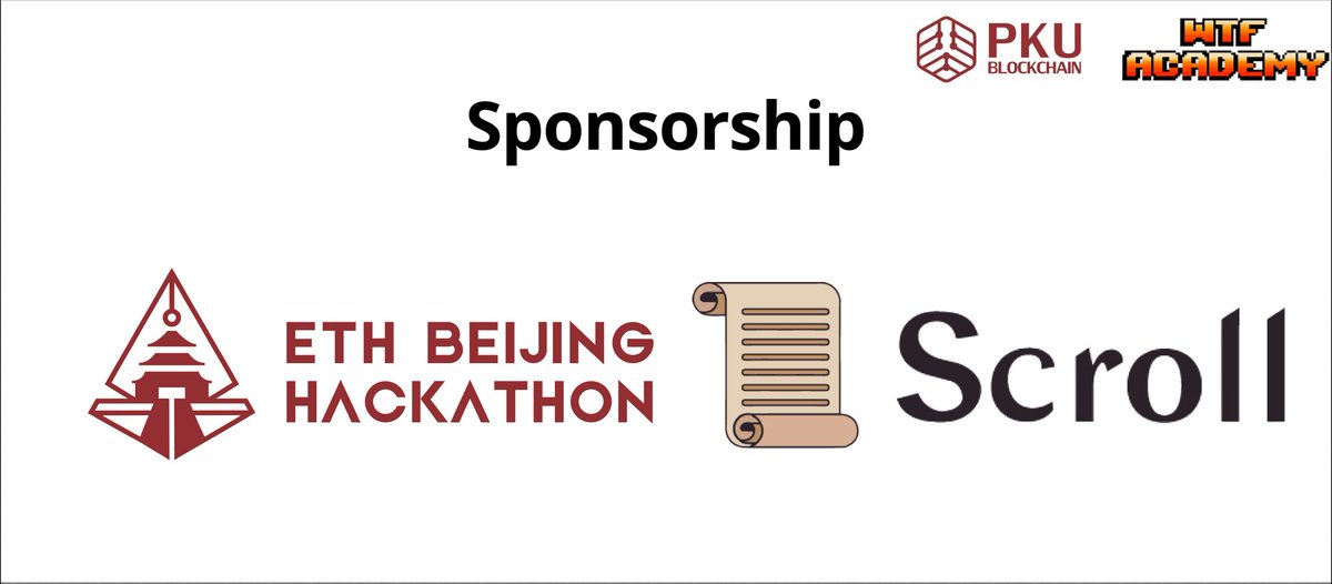 We are thrilled to announce that ETH Beijing Hackathon received sponsorship from Scroll 📜! @Scroll_ZKP 🌈 Join the hackathon and become early contributors at Scroll 🫡 ⏰ Time: May 17 - 19  Apply at ethbeijing.xyz  #ETHBeijing #Ethereum