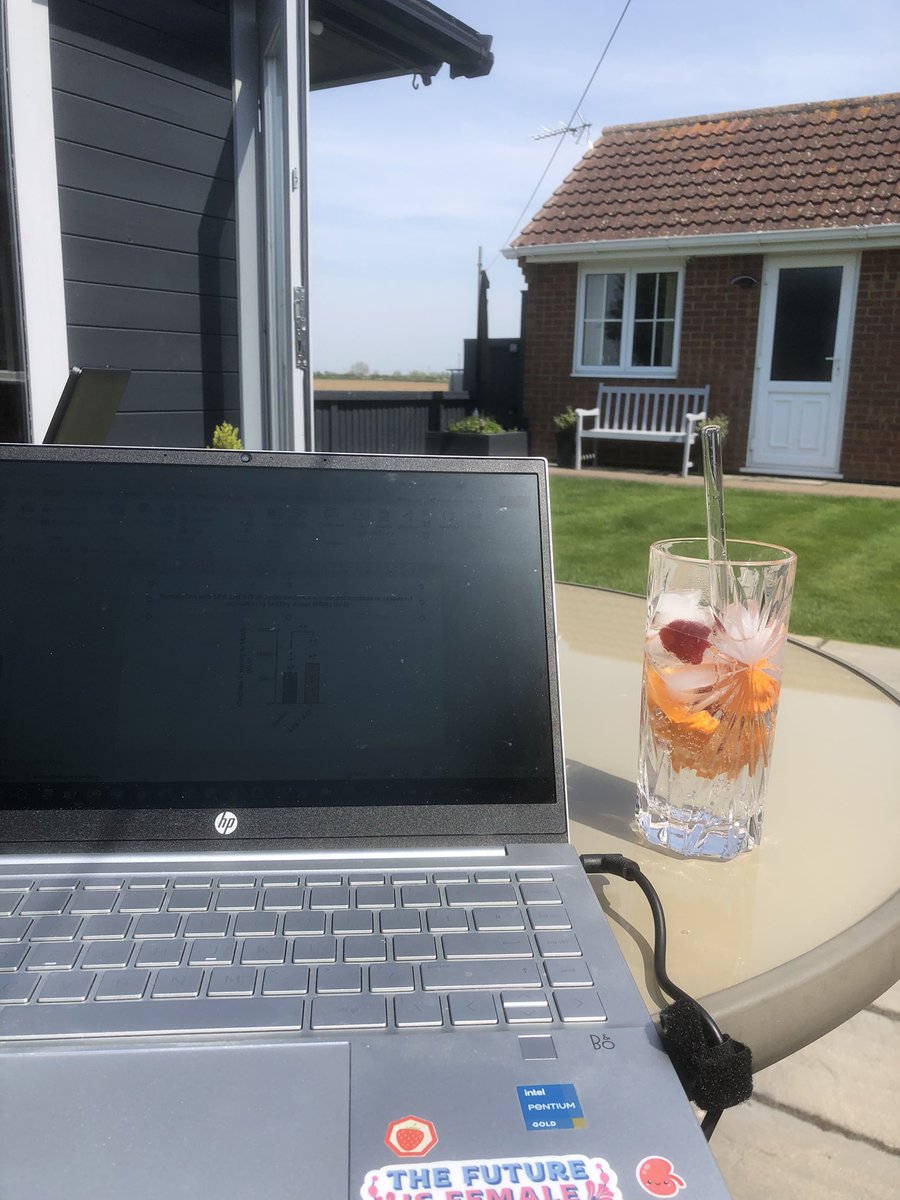 The perfect Sunday setup!! 😍 Gin and tonic minus the gin 🤣 and the sun beating down whilst analysing data ready to present to @UoLRenalGroup later this week 👩🏼‍🔬👩🏼‍🔬 #womeninSTEM #AcademicChatter #AcademicTwitter #phdchat #phdlife