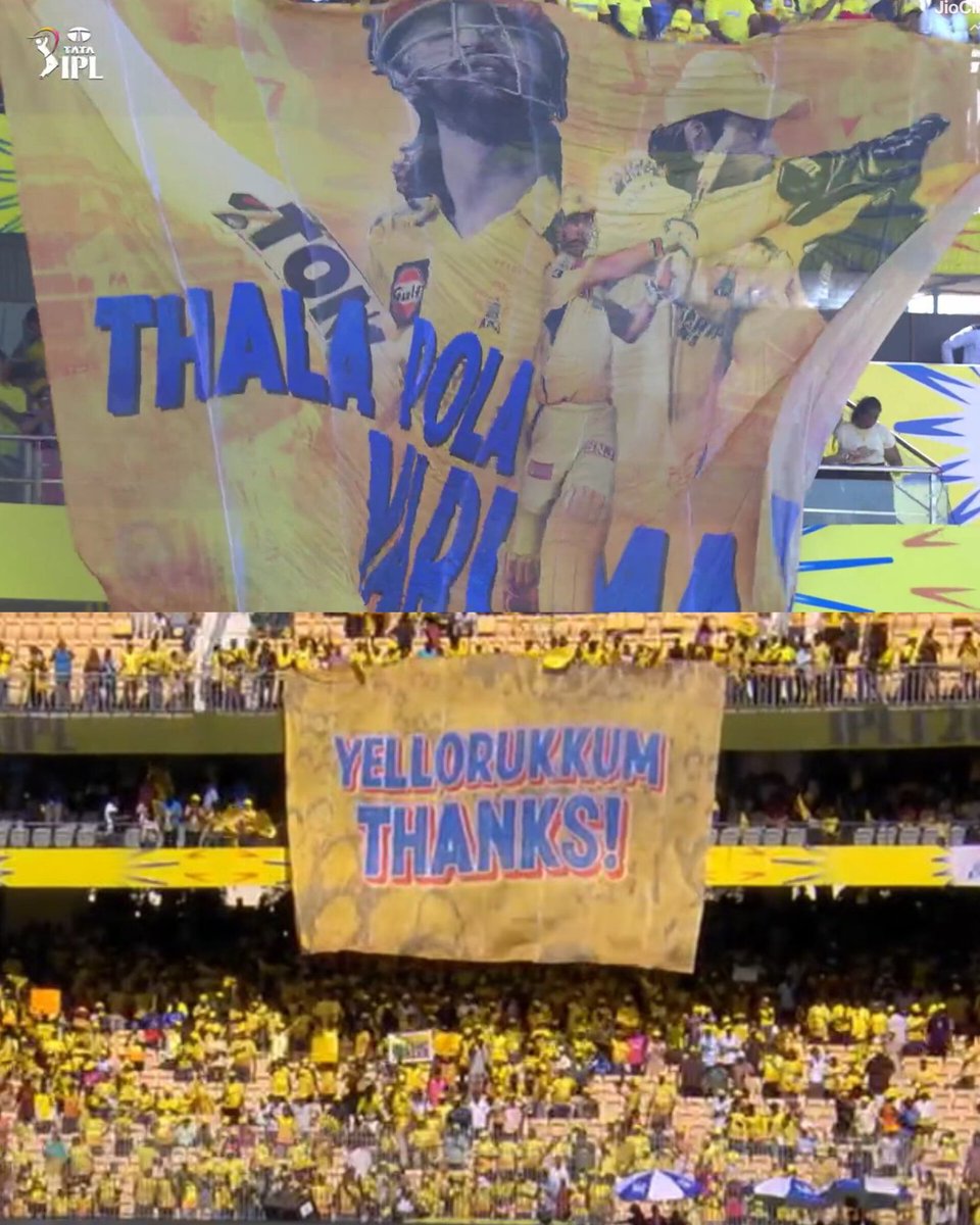 Biggest Tifo for the Player in IPL 😎🔥

#WhistlePodu #IPLOnStar @MSDhoni