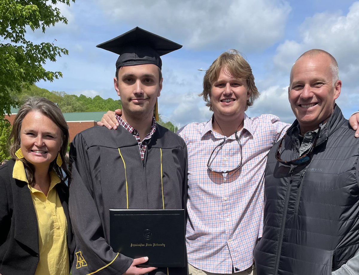 We couldn’t be more proud of our oldest son - graduating from App. State and starting Grad School! Beautiful weekend in the Mountains of NC! Blessed!!!