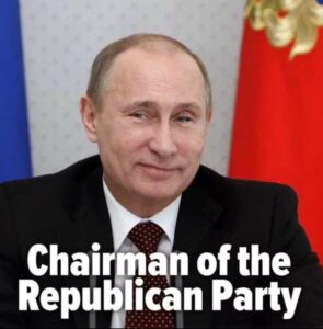 The GOP conversion to RUI.
👇 
The party of 🇷🇺an Useful Idiots.
🤔 then
#VoteBlueToEndTheMadness