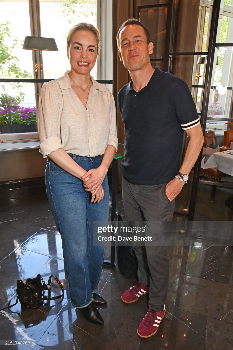 Nina Hoss, Charles Dance and Tobias Menzies at a lunch hosted by Corinthia London last Friday