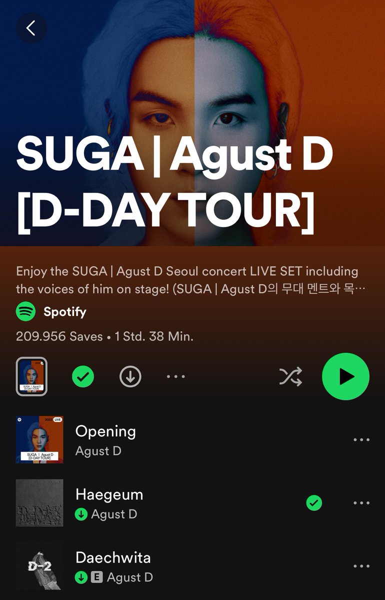 Last but not least, playlists (I use 🟢)
There’s so many! 
But my favorites are Rkive’s playlist and the ones from Hobipalooza and Yoongi’s D-Day tour
( credit to the makers!)