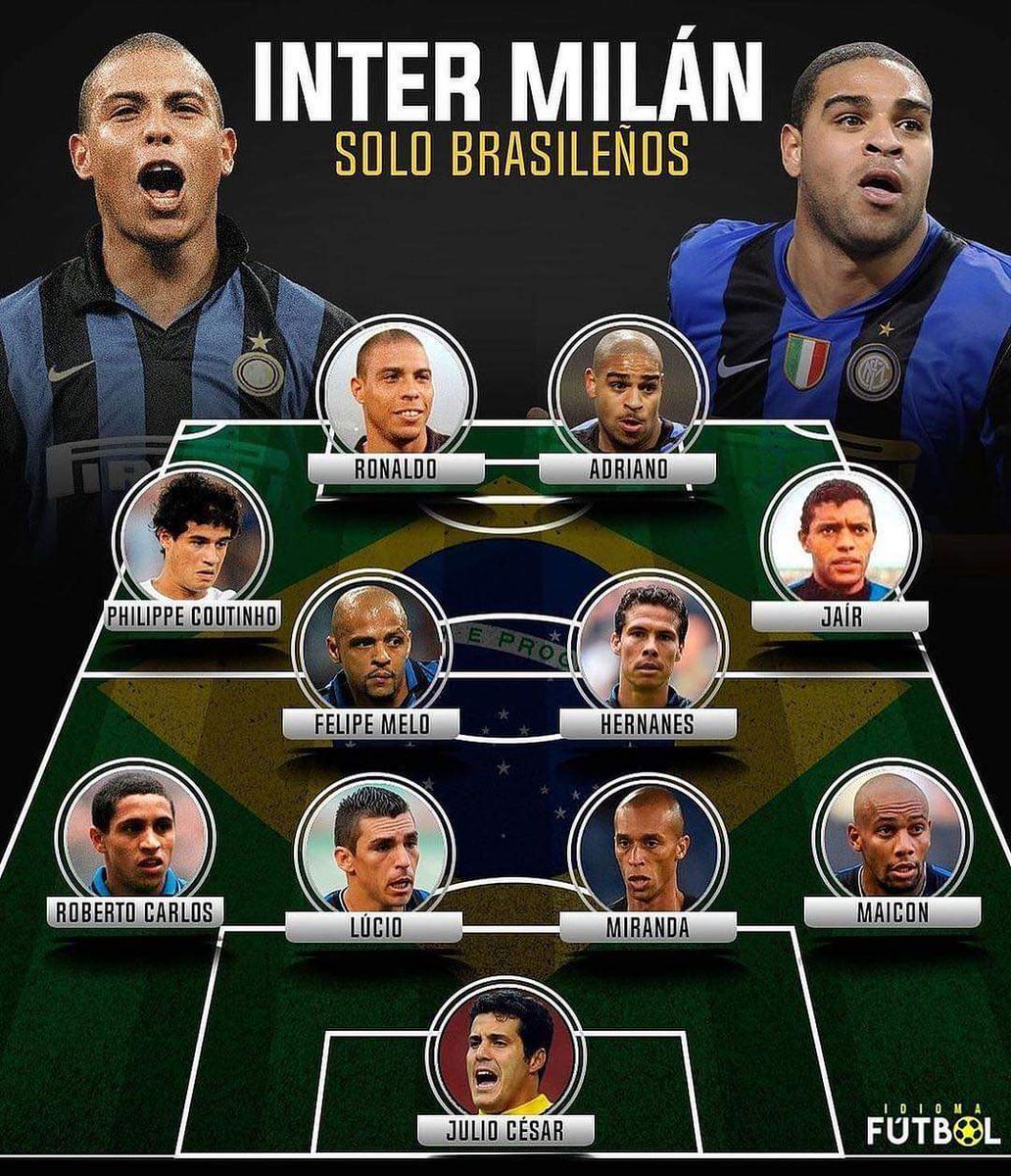 A possible Inter XI made up of Brazilian players 🇧🇷