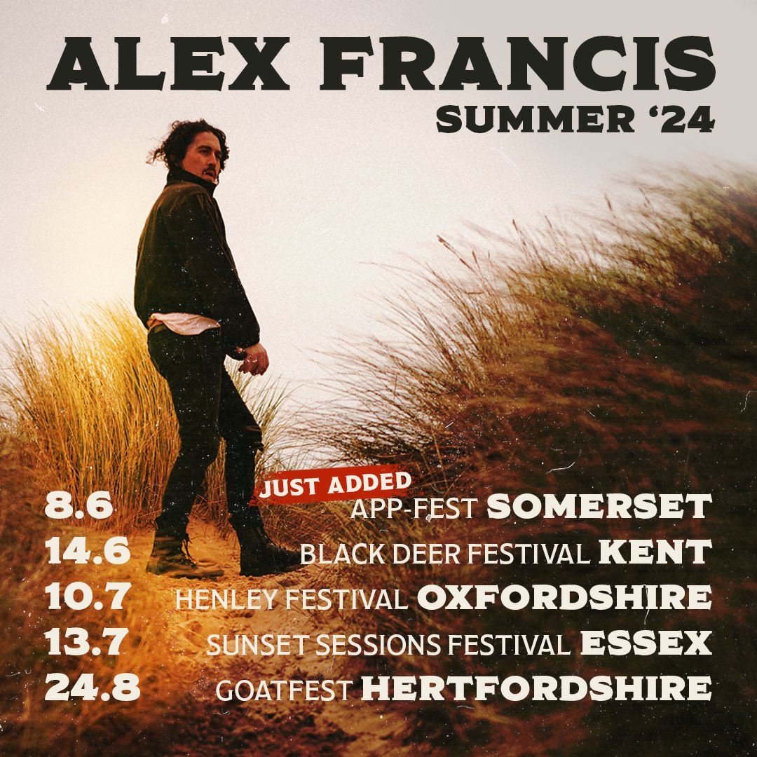 SUMMER HEATING UP! 🥵 Can’t wait to get out on the road this festival season..

JUN 8 • @APPFESTUK1 BRISTOL
JUN 14 • @blackdeerfest KENT
JUL 10 • @henleyfestival OXFORDSHIRE 
JUL 13 • SUNSET SESSIONS, ESSEX
AUG 24 • GOATFEST, HERTS

See you out there ✌️