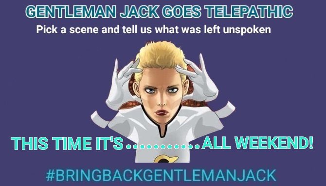 Reminder: Weekend Game - Gentleman Jack goes telepathic @BBC @LookoutPointTV #BringBackGentlemanJack