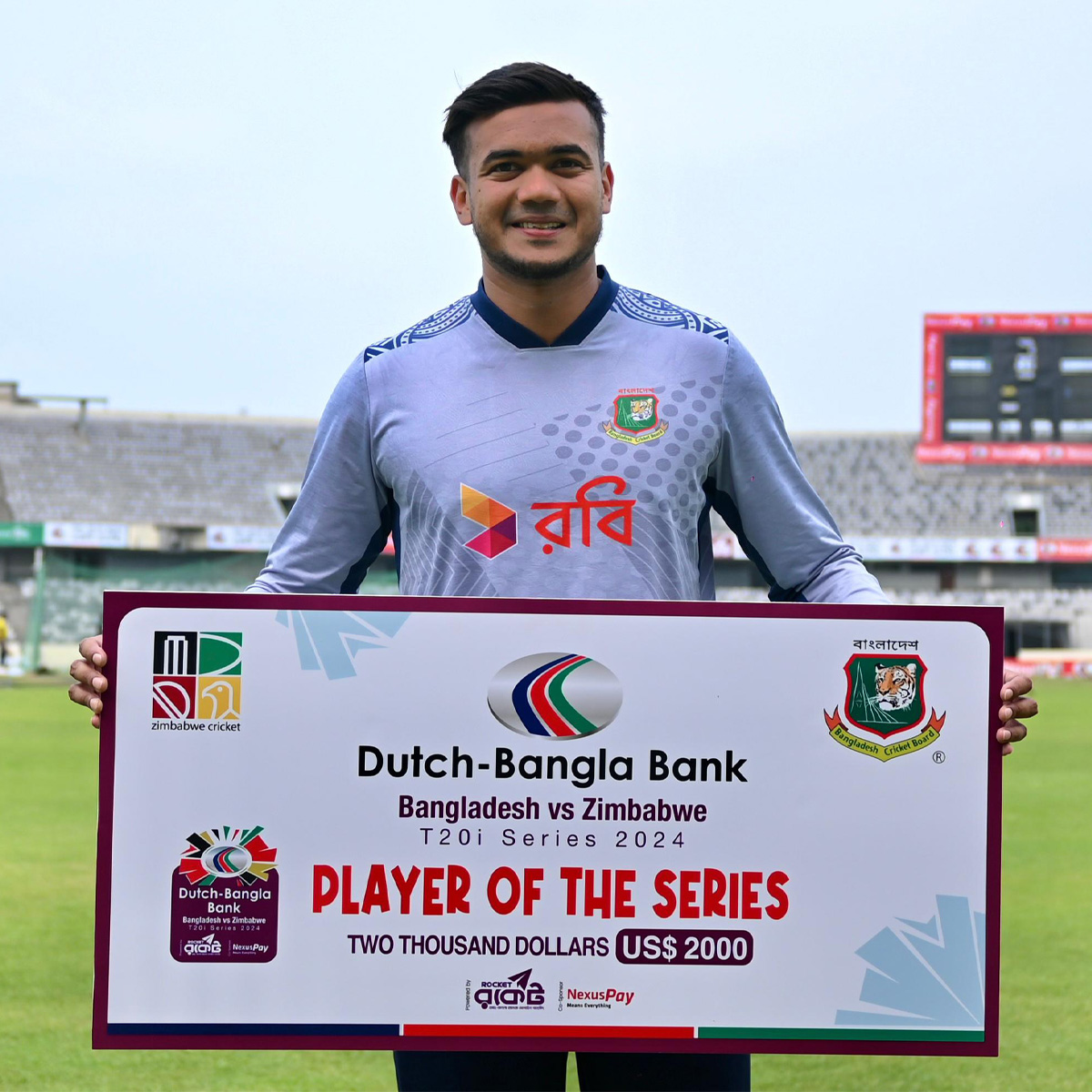 Dutch-Bangla Bank Bangladesh vs Zimbabwe T20i Series 2024 Dutch-Bangla Bank Player of the Series: Taskin Ahmed (Bangladesh) | 8 Wickets (4 matches) #BANvZIM #BCB #Cricket #BDCricket #livecricket #Bangladesh