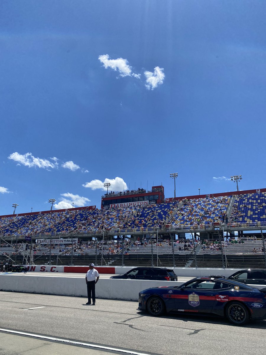 Why is Darlington known as The Lady in Black? Legend has it that began in 1965 after the track was resurfaced, 15 years after opening. HOF sports writer, Benny Phillips, compared the dangers of the track to German female spy Mari Hari, who also doubled as an exotic dancer “while…