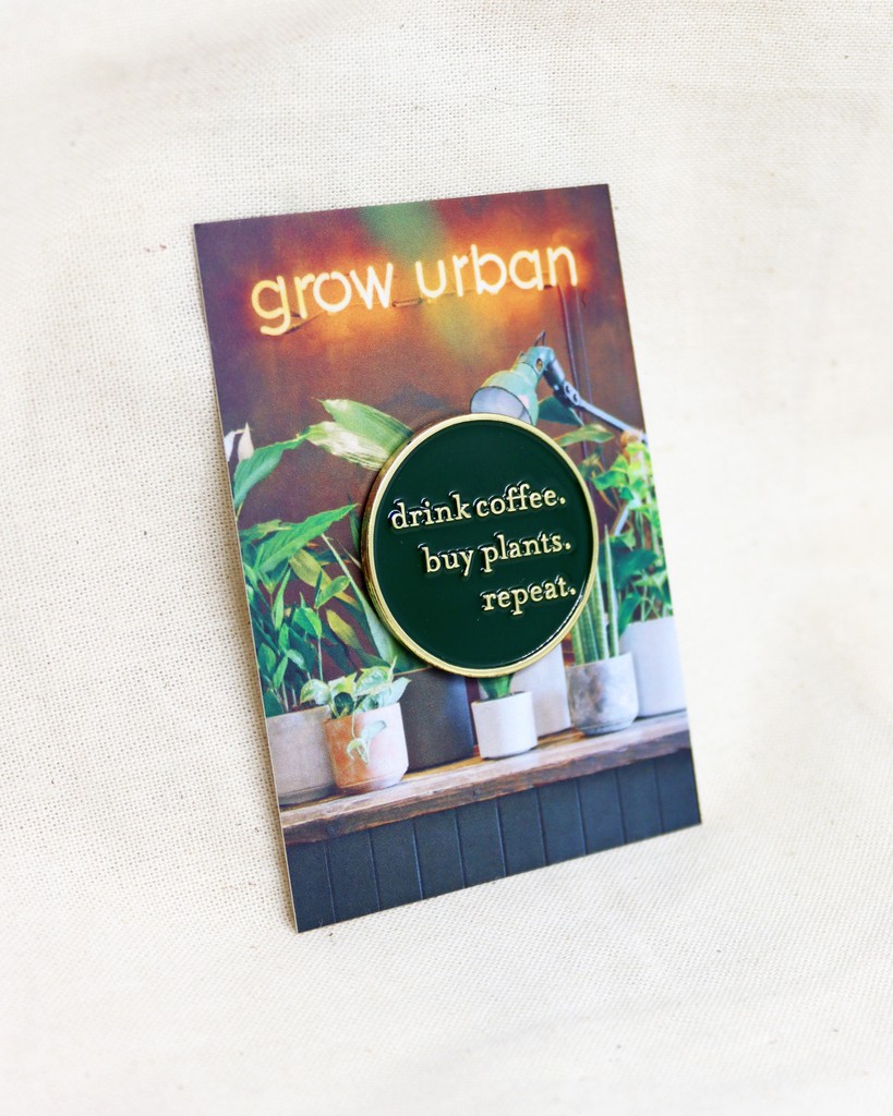 Drink Coffee ☕️ Buy Plants 🌿 Repeat 🔄 We loved producing these Soft Enamel Pins for @growurban #EnamelPins #CustomPins #Pins