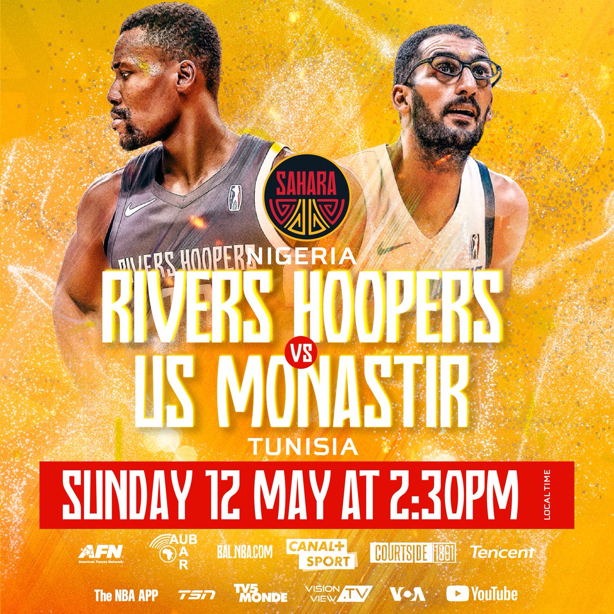Rivers Hoopers and US Monastir encounter is poised to kickstart the day's action as we enter the penultimate stage of the Sahara Conference. #BAL4 

Follow the live action on our YouTube channel: youtube.com/watch?v=1qR9cv…