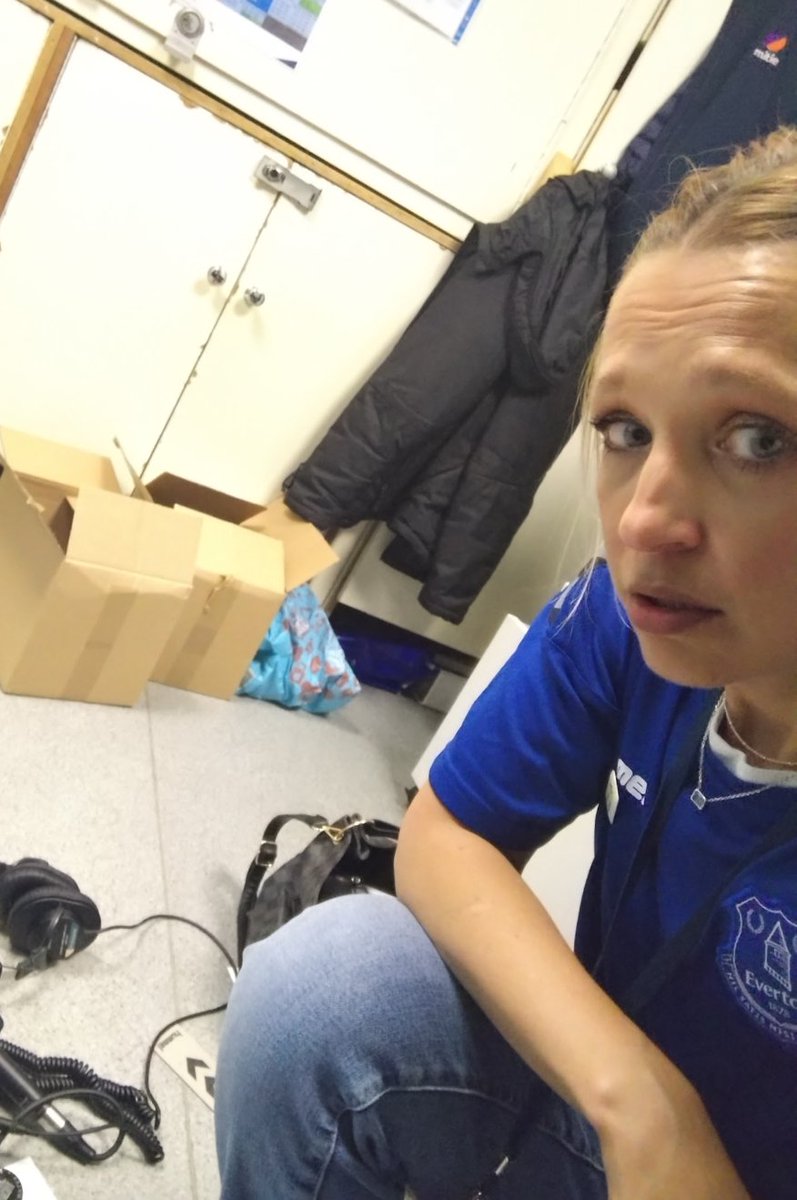 Ok seems you want the mop bucket pic after it was mentioned @thebullensview event! For those not there, I was hidden in a large storage cupboard off the tunnel recording after the Bournemouth game last season making the podcast series. I'm on a bucket, my face says it all #EFC😂