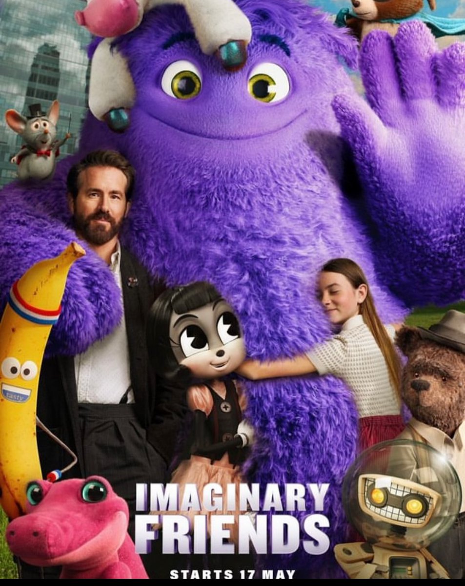 A story for you and your friends, both real and imaginary. Looking forward to this one. Starring Ryan Reynolds and Cailey Fleming, Phoebe Waller-Bridge, Louis Gossett Jr., and Steve Carell. IMAGINARY FRIENDS - in cinemas from the 17th of MAY 2024. @SilverbirdFilmD…