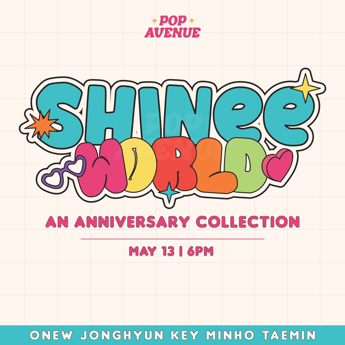 Shawols, we're back with an anniversary Collection! 🩵

SHINee World Collection by Pop Avenue ✨
5.13.24 | 6PM