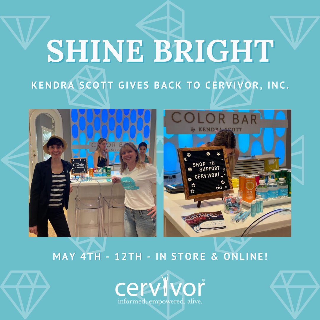 💎 Shine bright like a diamond with @KendraScott! That’s right! you STILL have time to give back, go to kendrascott.com and use code GIVEBACK-CERVIVOR24 to show your support. Help us end cervical cancer. 💪#Cervivor