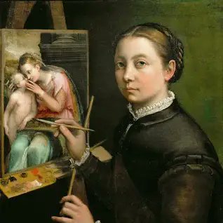 Happy Mother's Day 🌻 Sofonisba Anguissola, Self-Portrait at the Easel, 1556