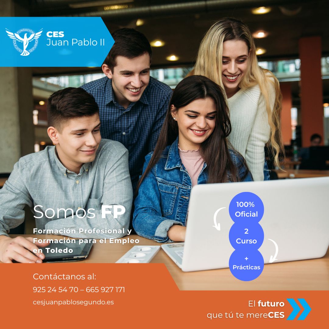 Desde el CES Juan Pablo II, creamos formación  con #Marketing y #Publicidad, #Educación #Infantil, #DesarrollodeAplicaciones #Multiplataforma, #Enseñanza y #AnimaciónSociodeportiva y 5 ciclos de FP en #cocina. 

📲 925 24 54 70 
#FamiliaCES #formaciónprofesional #FP #Toledo