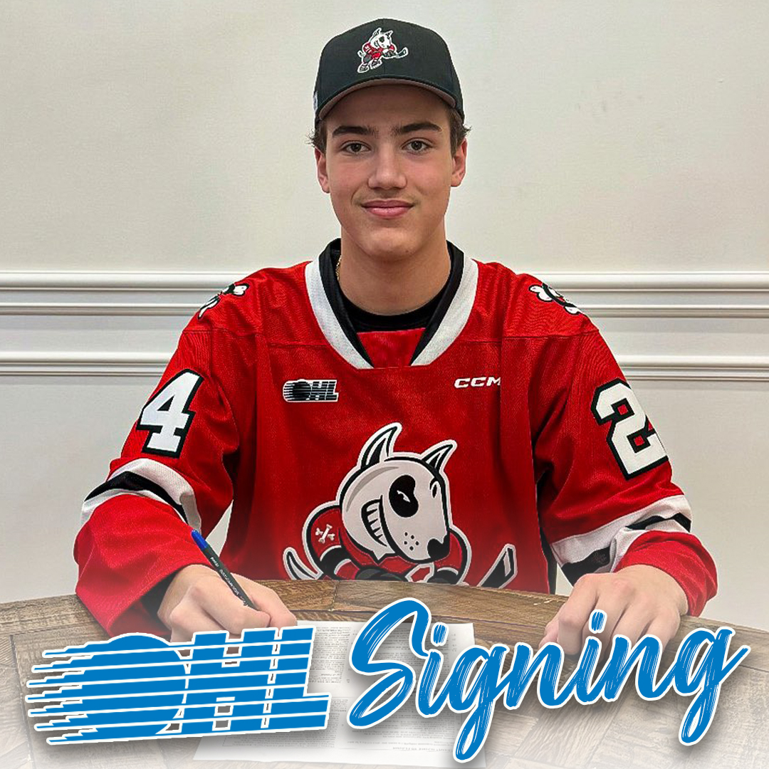 The @OHLIceDogs have signed third-round (44th overall) 2024 #OHLDraft pick Matthew Humphries to an #OHL Scholarship and Development Agreement. Goaltender spent the past season with @GTHLHockey's Markham Majors. DETAILS ✍️: tinyurl.com/bd2huj6n