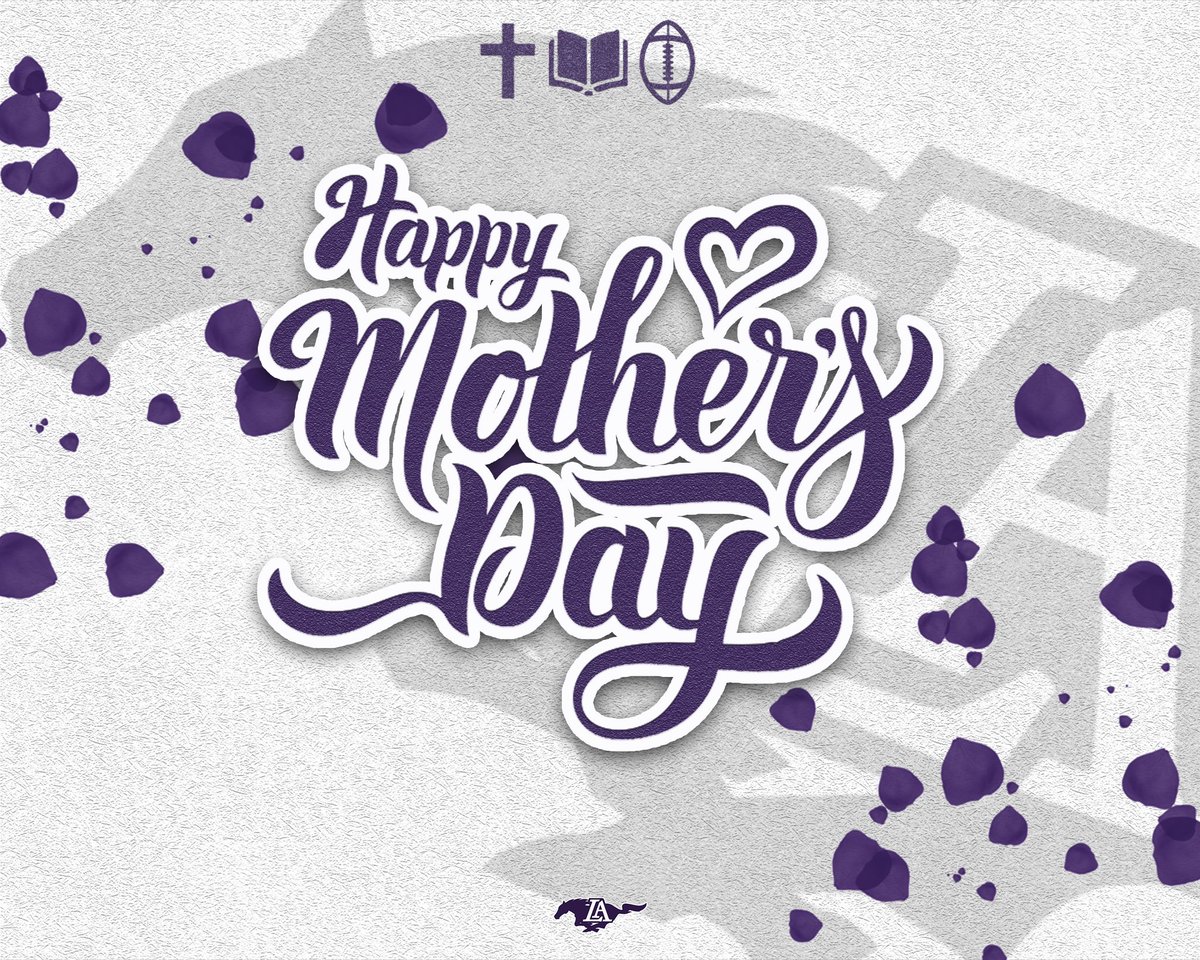 Happy Mother’s Day from Mustang Football! 💜🖤 #BibleBooksBall