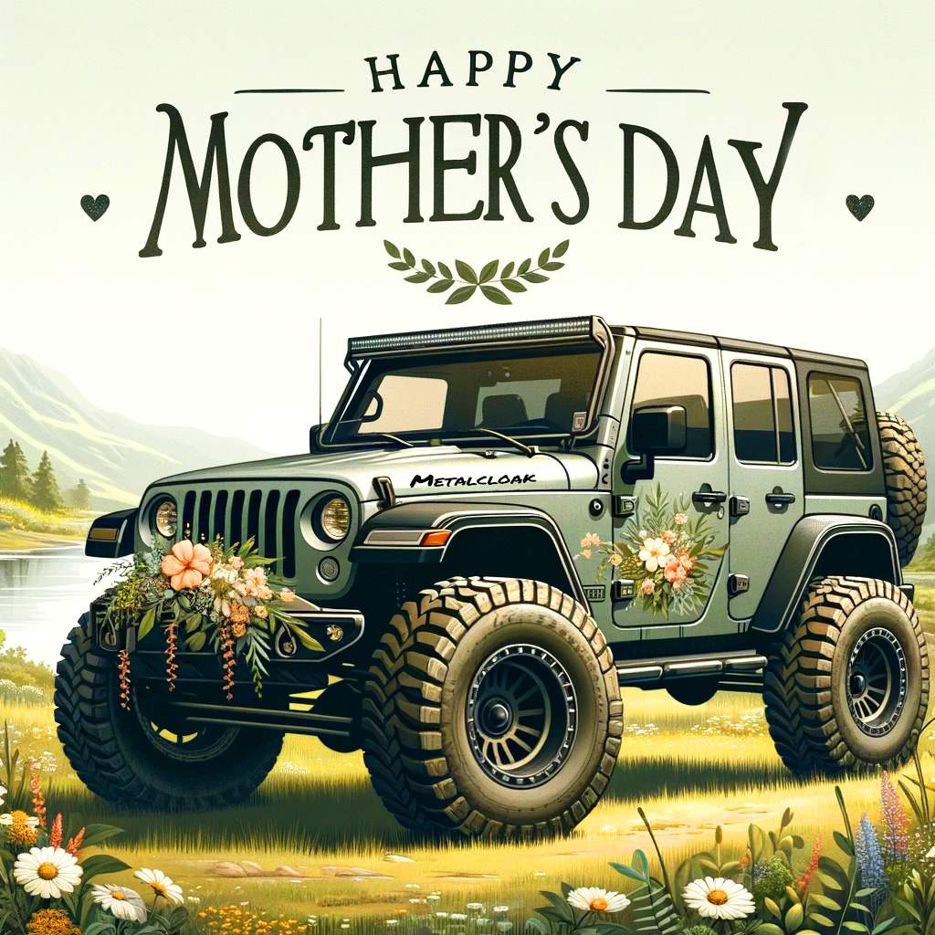 Here's to all you Jeep-loving moms, may your Mother's Day be smooth and your trails be gnarly!

Happy Mother's Day!

#mothersday #jeepmama #jeepgirl #jeepher #metalcloak #cloakedrepublic #jeep #jeepjk #jeepjl #jeepjt