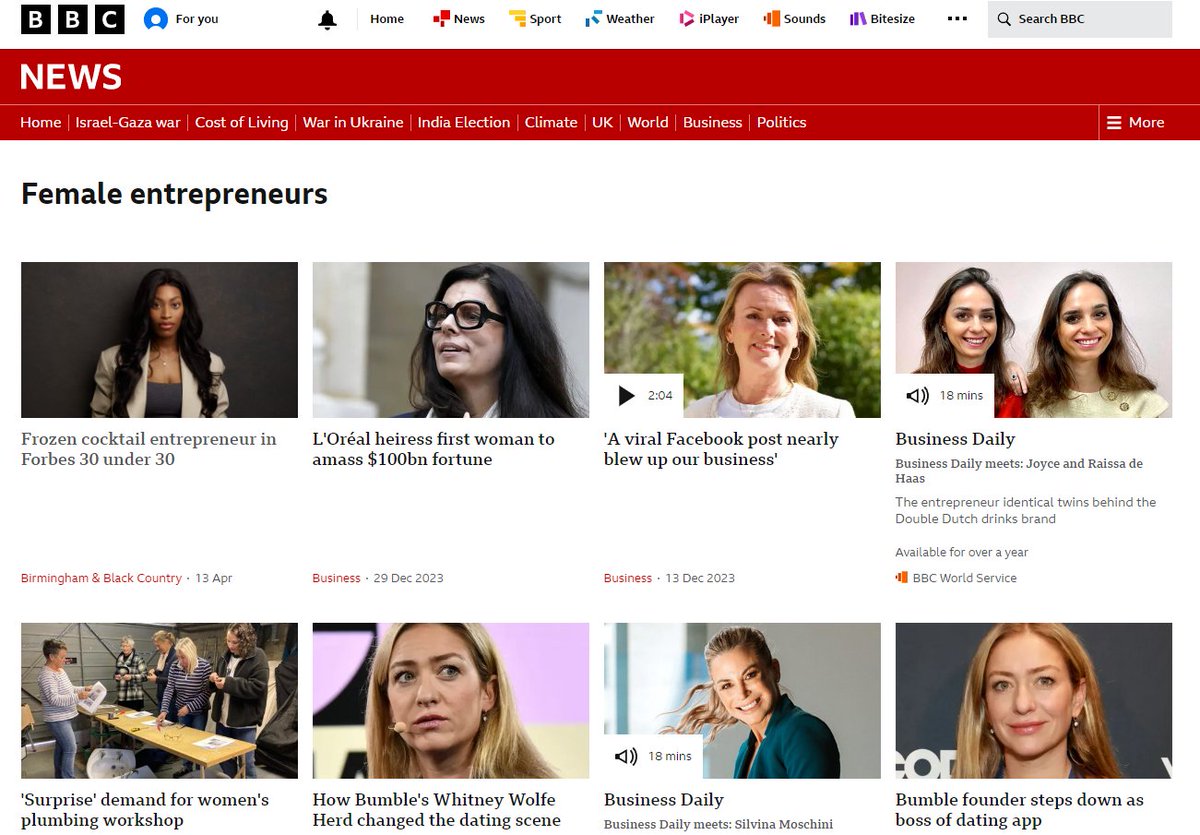 bbc.co.uk/news/topics/c2… If you are teaching enterprise and entrepreneurs with year 9 or year 10 the BBC has a whole page dedicated to stories of female entrepreneurs: #Entrepreneur #businessteacher #edubus #busedu #edutwitter @BBCBusiness