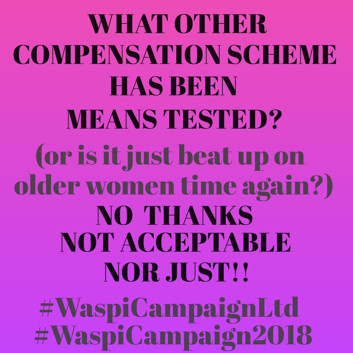 @WASPI_Campaign @WASPI_2018 In my area alone #Essex 100,000+ women potentially affected by #maladministration by #DWP We have waited too patiently for too long , time to have read #WarAndPeace let alone 100 page report that you've known about for ages @MelJStride #NoMeansTest