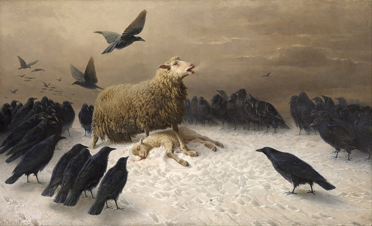 Anguish, by German-French painter August Friedrich Schenk (1876-78). National Gallery of Victoria.
