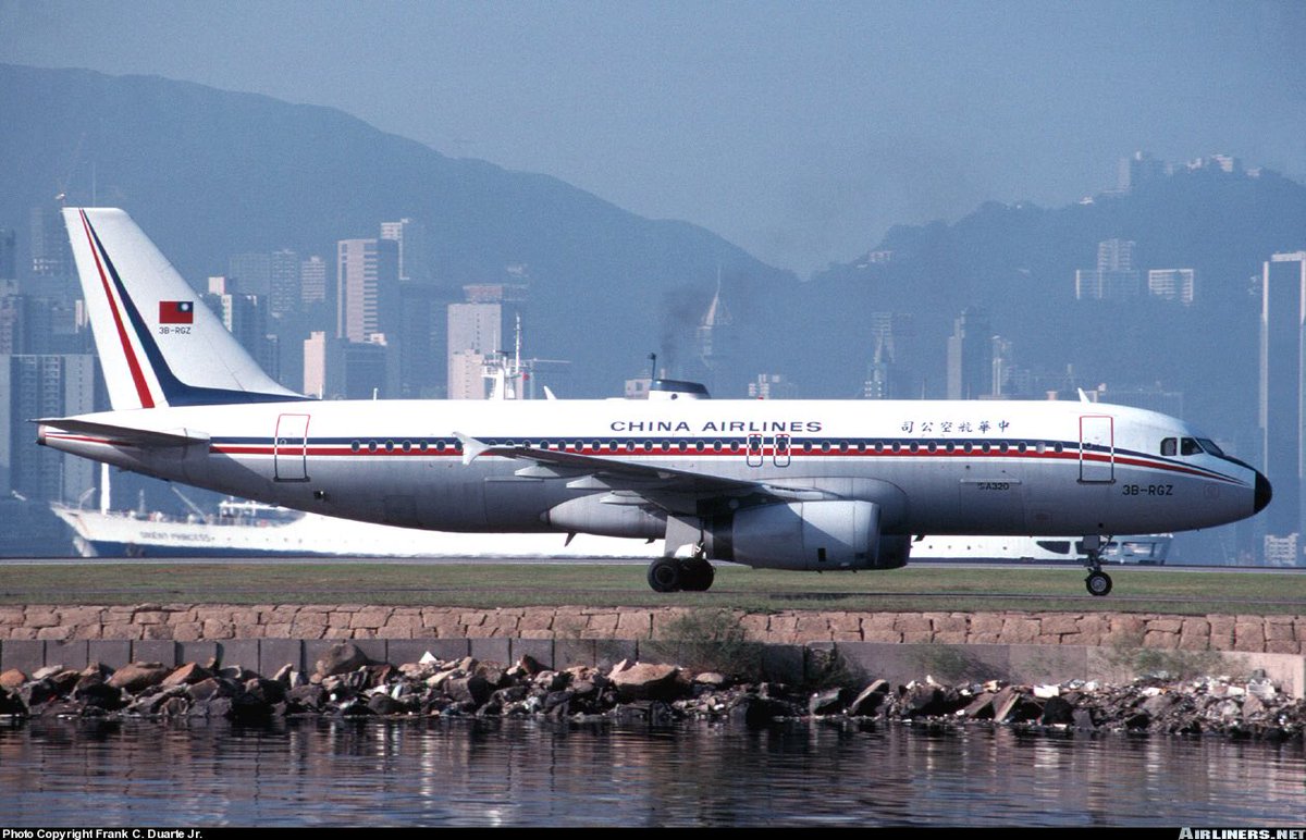 A China Airlines A320 seen here in this photo at Hong Kong Kai Tak Airport in October 1996 #avgeeks 📷- Frank C Duarte