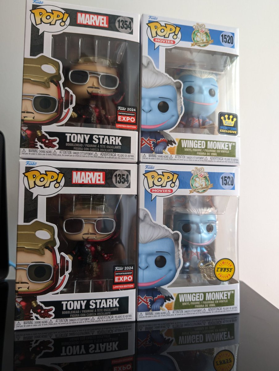 📸🥳💥Delayed Mail call!
Got my Tony Stark Expo and Winged Monkey Luck from @FunkoEurope and @AmazonUK 

We're good with the common and chase for the WoOZ set 😁🤝🏼
Further shots to follow later

#funko #expo2024 #wizardofoz #funkoFunatic #Fotm #FunkoPop