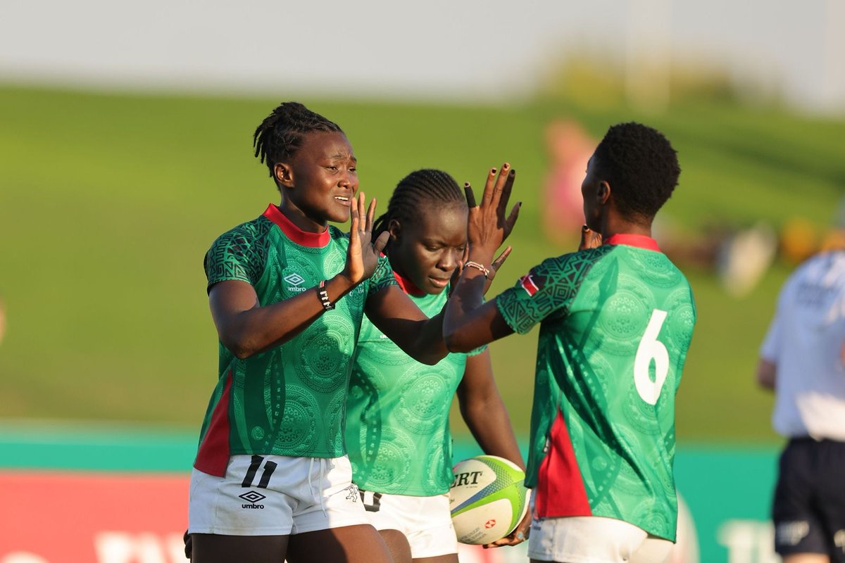 Kenya Lionesses secure their first win in the 2024 Rugby Africa Women's Cup after beating Cameroon. Full-time Scores Kenya Lionesses 39, Cameroon 15 Up Next..The Final clash between South Africa and Madagascar... Ongoing #RugbyKE