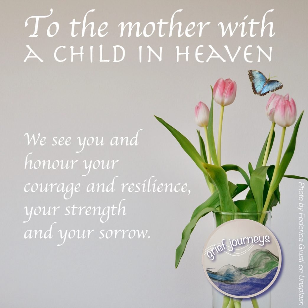 For all those who have lost a child, my thoughts and prayers are with you today. It is so very hard, I know