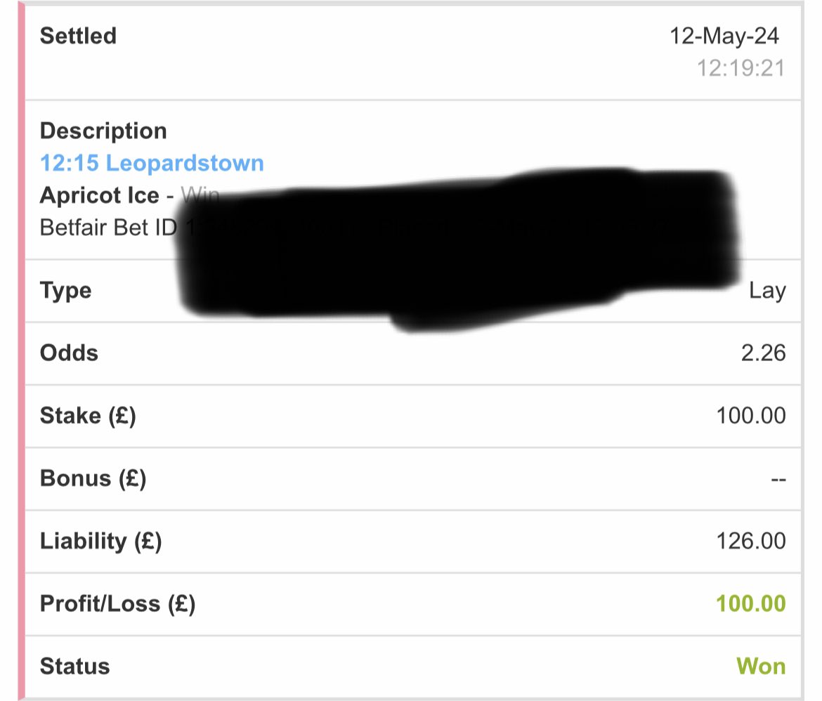 Heavy night last night on the pink 🚀

Bitches love it 😍

The formula keeps producing 💶💷

Well done to everyone on 👏

Learn how to lay today 🪄

Step by step guidance 🪜

DM to get started 📥

The lay king 👑

#HorseRacing 
#Horseracingtips
#LAYBET
#GAMBLEMONEY 
#GamblingX