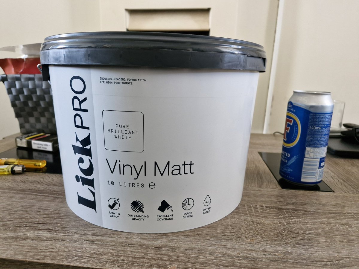 Half price from <a href="/Screwfix/">Screwfix</a> £30 for 10 litres. Supposed to be decent to use for rentals