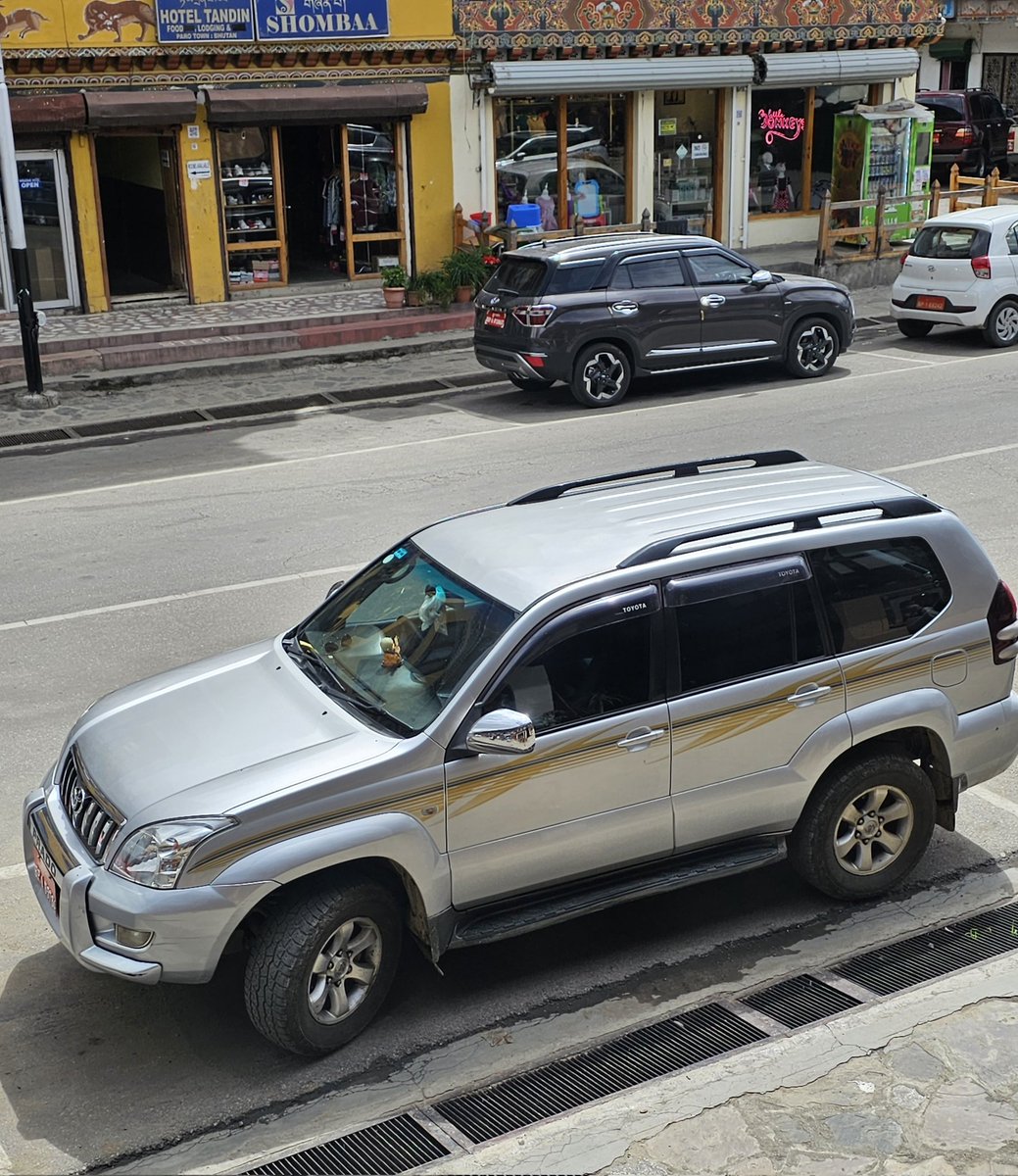 The #Prado Land Cruiser from Toyota. What a brilliant vehicle to be driven around on the hilly roads. Our cab in #Bhutan