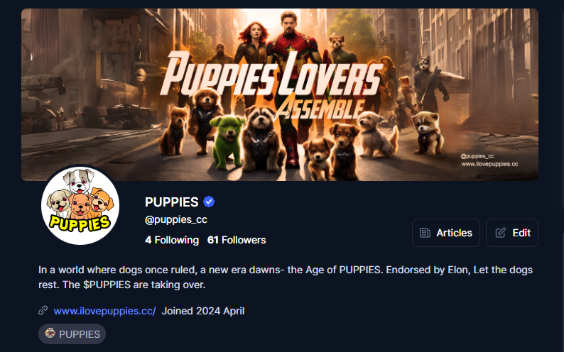 Congratulations on getting your #puppies community page verified with that blue checkmark! 🎉🐾