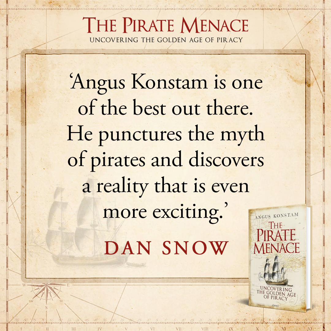 Who is your favourite pirate from history? Angus Konstam's The Pirate Menace is out now! Thank you to @dgjones for the endorsement! #Pirates #Blakckbeard #History #Piracy #Books