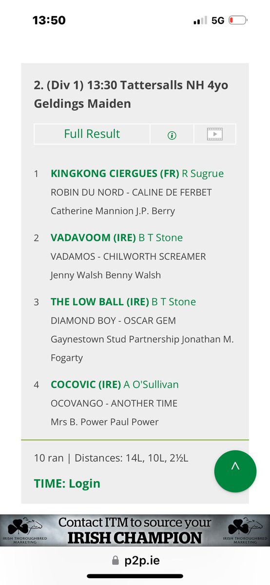 KingKong Ciergues runs out and impressive 4yo winner. Sold by ⁦@BleahenBrothers⁩ ⁦@Goffs1866⁩ Arkle Sale. Well done connections. He was a smashing store