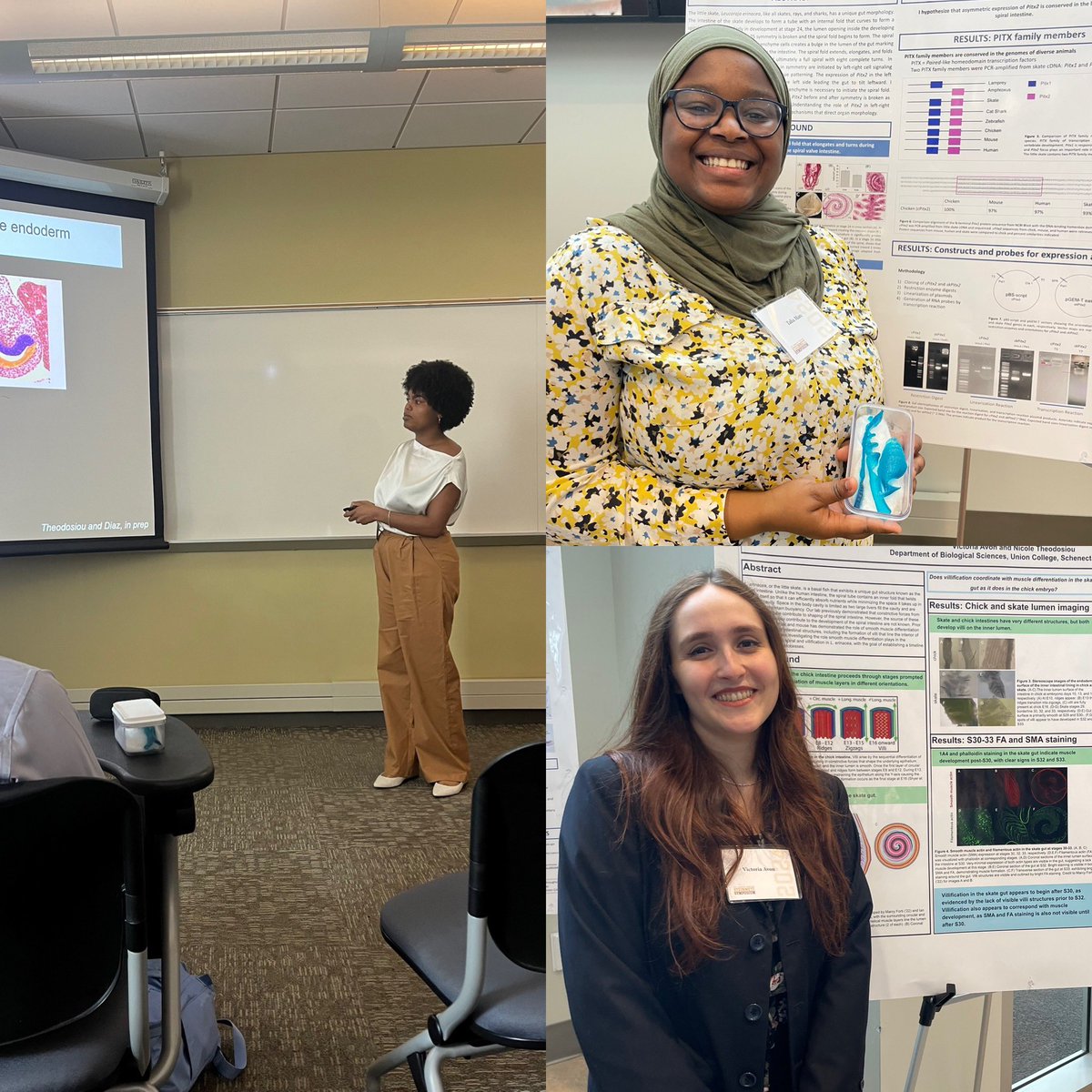 So proud of my students presenting their research on #steinmetzday <a href="/UnionCollege/">Union College</a> <a href="/TaliaMarc9/">Talia Marc</a> Anyerys Diaz and Victoria Avon. Their smiles say it all!