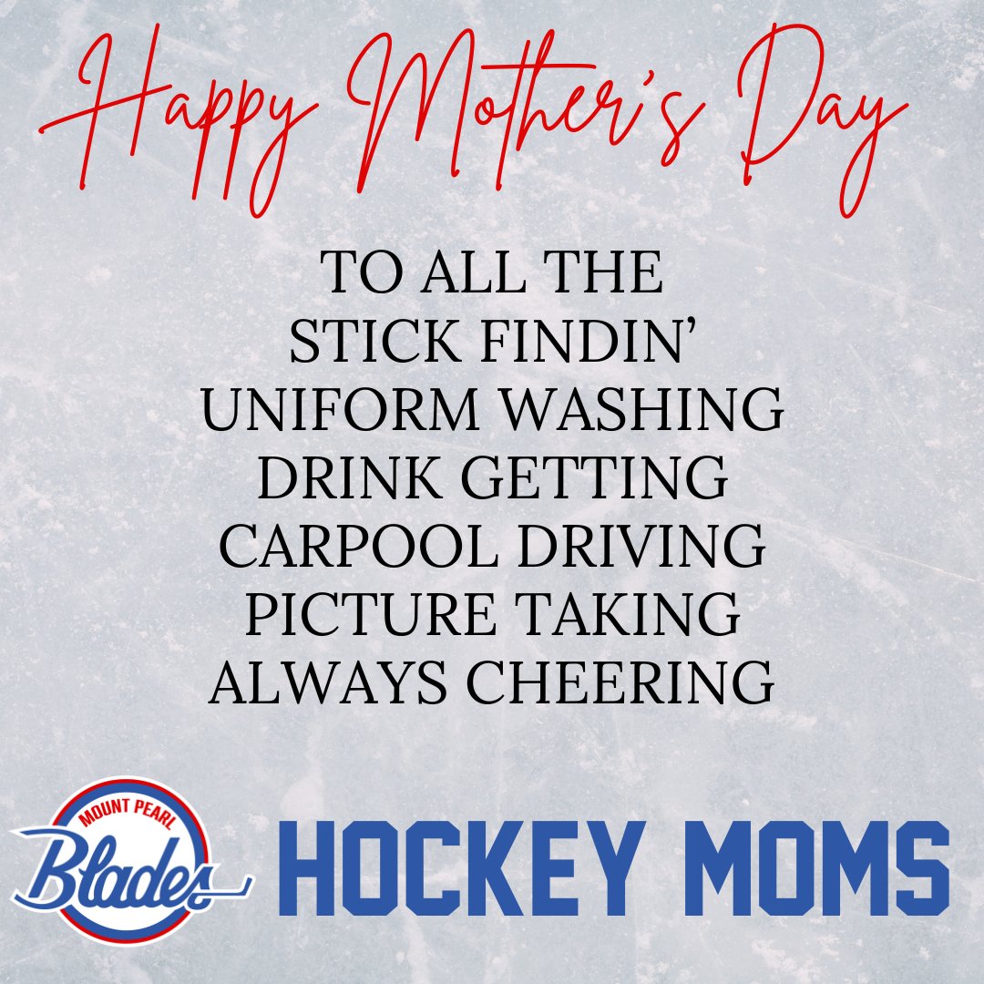 Happy Mother's Day to all of the Hockey Moms! We appreciate you all and hope you enjoy your day. You all deserve nothing but the best! #HockeyMoms.