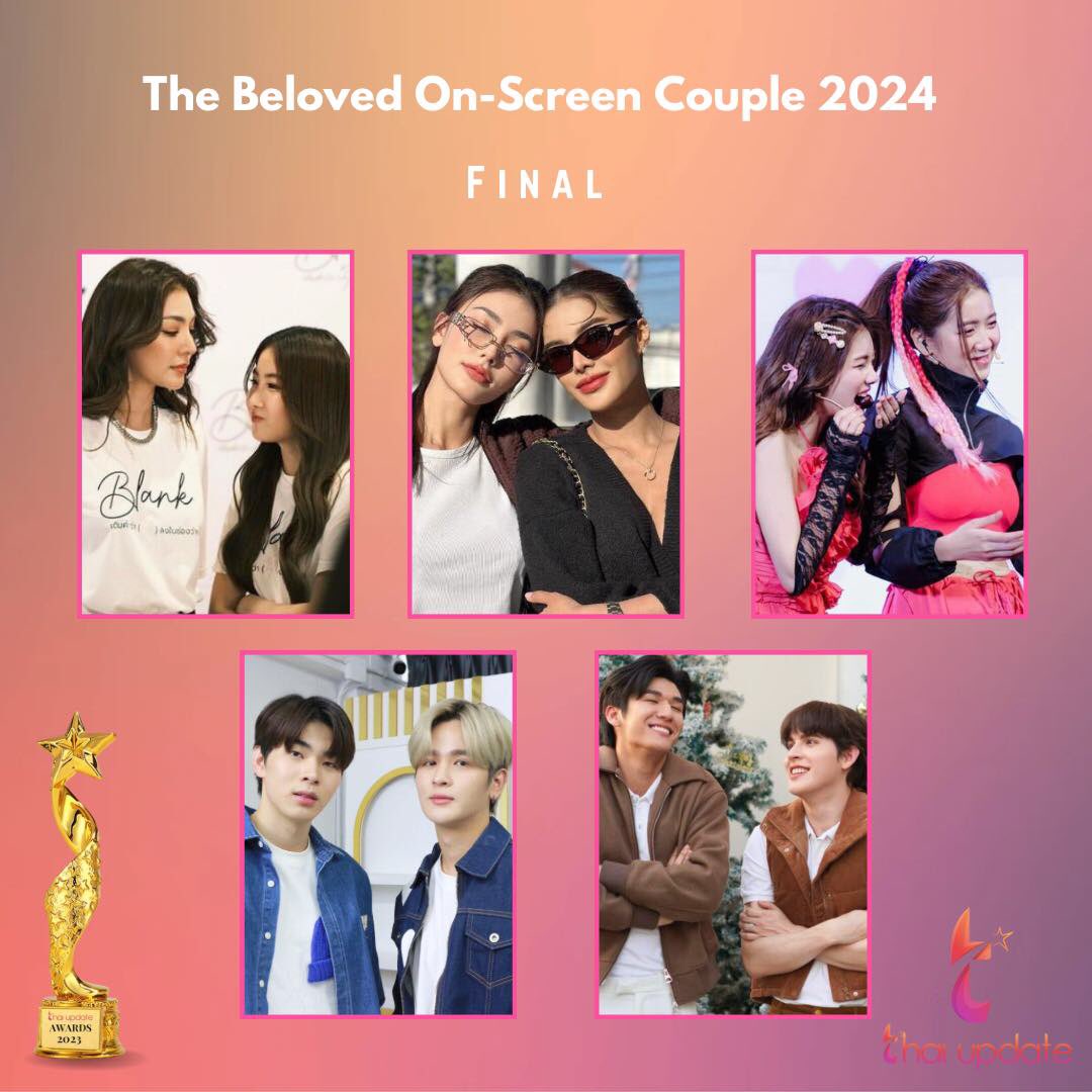 The Beloved On-Screen Couple of 2024 (Final)

Vote here 👉🏻 thaiupdate.info/beloved-screen…

#fayeyoko 
#มีนเบ้บ
#noonpraewa 
#yoonton 
#mosbank