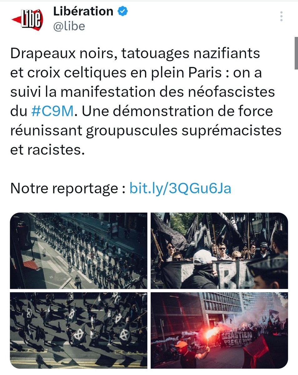 ❌ Danser dans un champ
135 euros d'amende 💸

✅ Défilé néo-nazi dans Paris
Gratuit 👍

La belle France de Macron