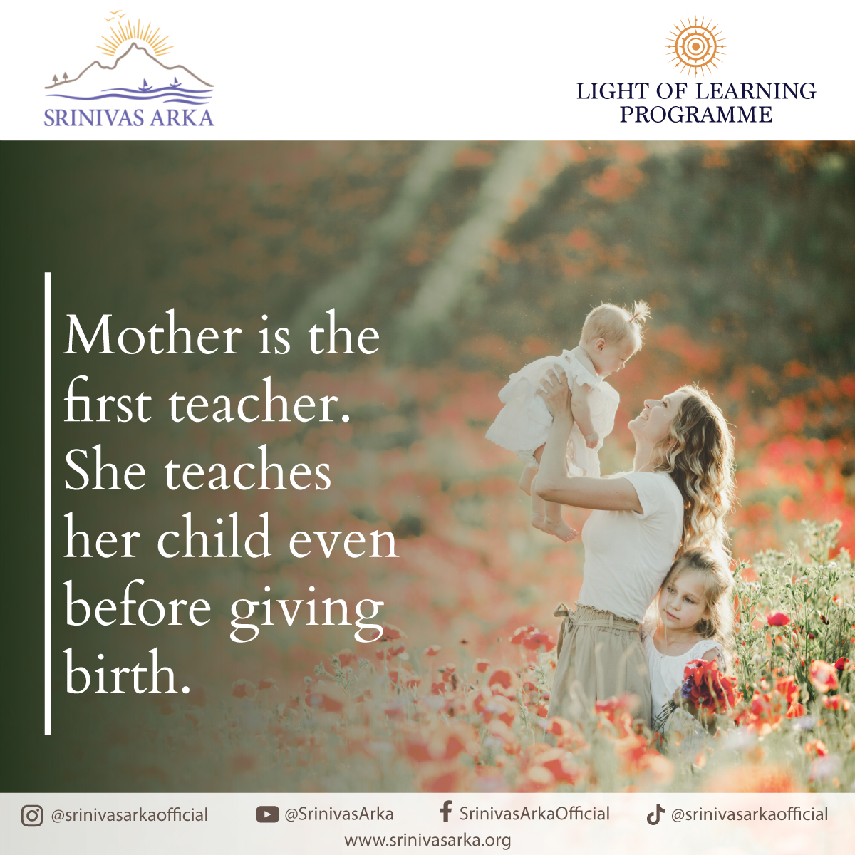 CCA_Canada's tweet image. Happy Mother’s Day #lightoflearingprogramme #lightoflearning #srinivasarka #realisation #enlightenment #discover #capabilities #universe #life #thought #consciousawareness #consciousness #innerself #innergrowth #fulfilment #inspire #mind #spiritualawakening #choice #dogood