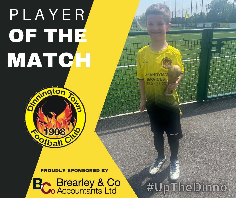 U’7s player of the match Sunny was brilliant today his passing was unbelievable and his work rate up and down the field getting stuck in as usual well done mate 💛🖤💛🖤💛🖤🏆