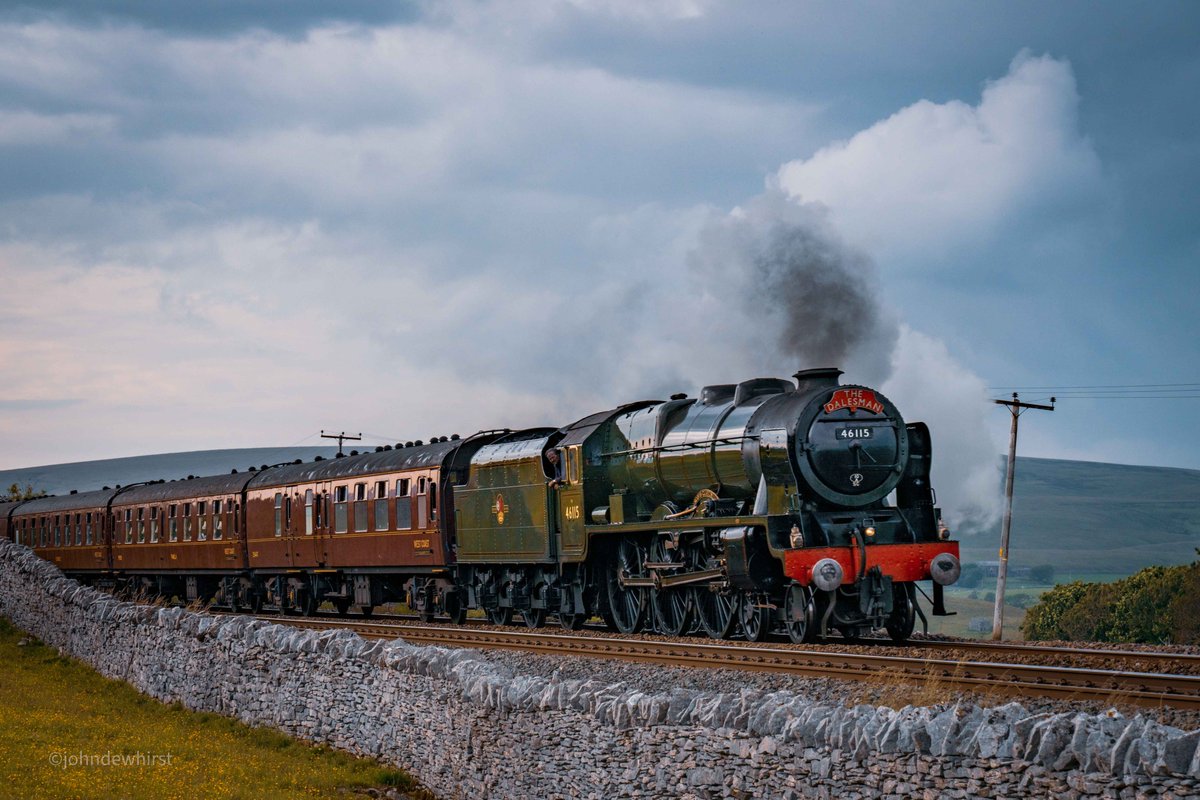 A weekly tribute to steam locomotives. Approaching Selside, southbound on the Settle & Carlisle railway #steamtrain #steamSunday.