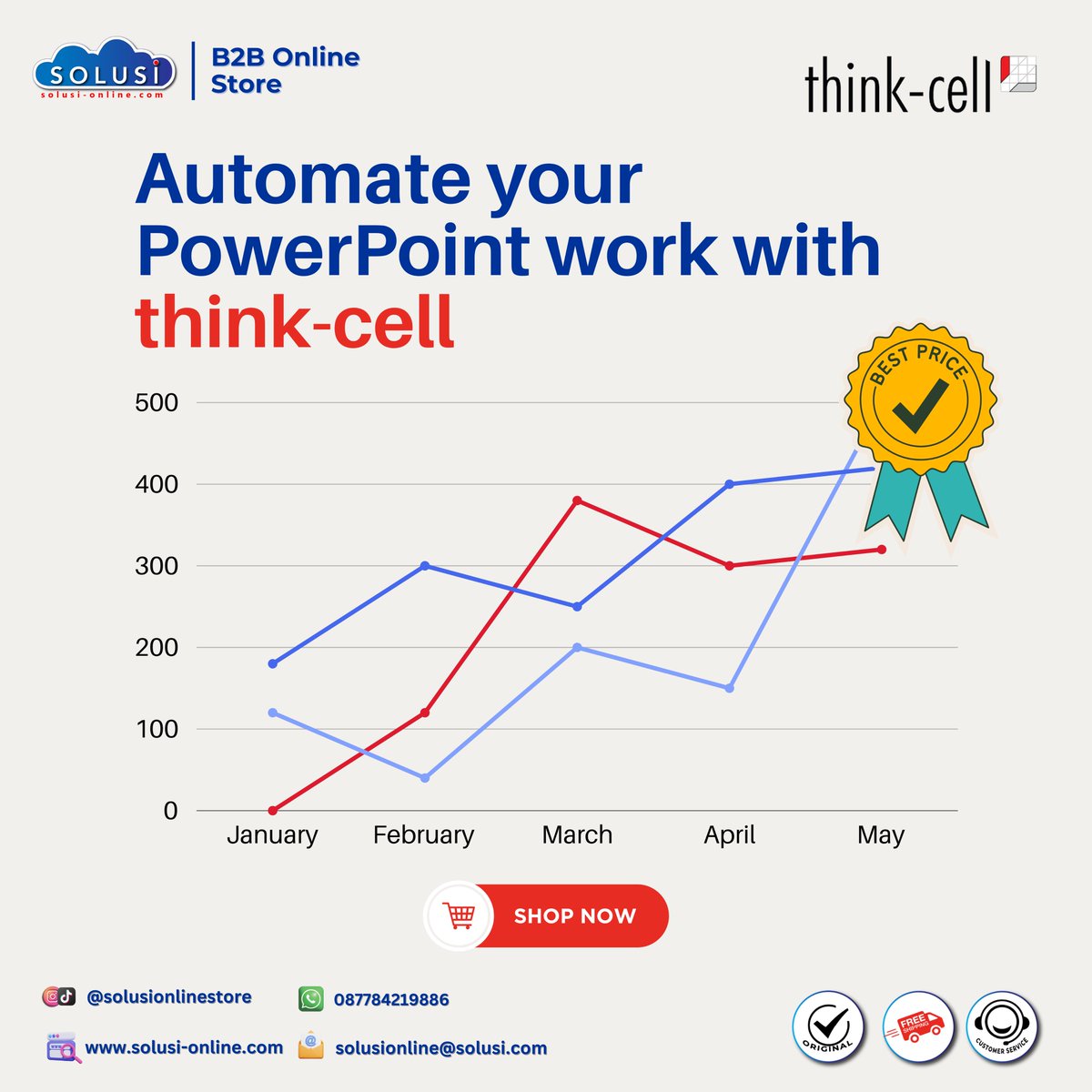 Say goodbye to tedious PowerPoint tasks! 🚀 With think-cell, automate your slide creation process and elevate your presentations to a whole new level of efficiency and style. 🎨✨ 

solusi-online.com/product/think-…

#thinkcell #SolusiOnlineStore #B2BOnlineStore