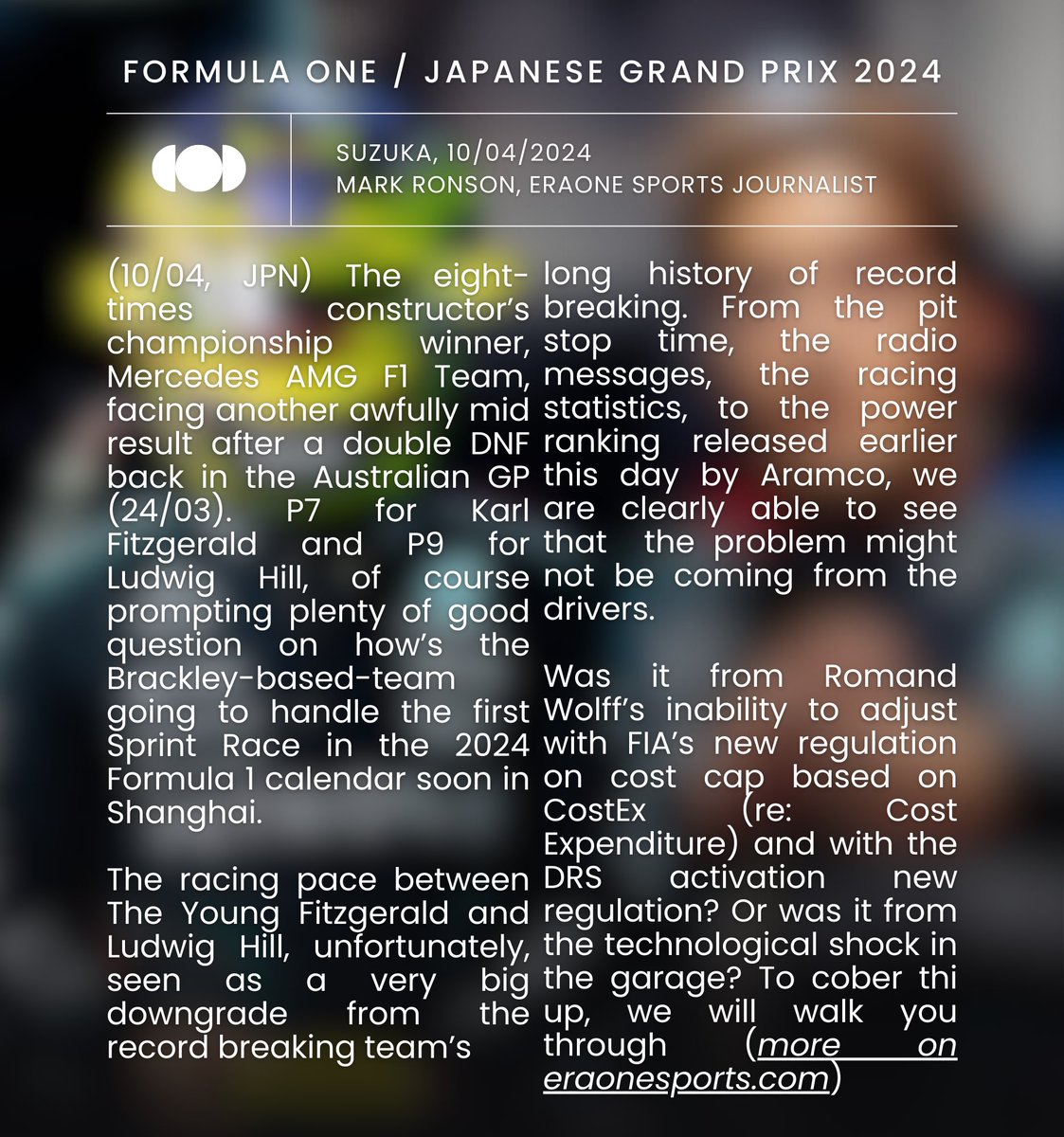 ️️ ️️
𝗙͟𝗢͟𝗥͟𝗠͟𝗨͟𝗟͟𝗔͟ 𝗢͟𝗡͟𝗘͟ / 𝗝͟𝗔͟𝗣͟𝗔͟𝗡͟𝗘͟𝗦͟𝗘͟ 𝗚͟𝗥͟𝗔͟𝗡͟𝗗͟ 𝗣͟𝗥͟𝗜͟𝗫͟ 𝟮͟𝟬͟𝟮͟𝟰

[𝖤𝖱𝖠𝖮𝖭𝖤𝖲𝖯𝖮𝖱𝖳𝖲] ANALYZING THE RESULTS: CAN 𝐌𝐄𝐑𝐂𝐄𝐃𝐄𝐒 CATCH UP WITH 𝐅𝐄𝐑𝐑𝐀𝐑𝐈 AND 𝐌𝐂𝐋𝐀𝐑𝐄𝐍’S DEVELOPMENTS FOR SHANG_HAI SPRINT RACE?
 ️️