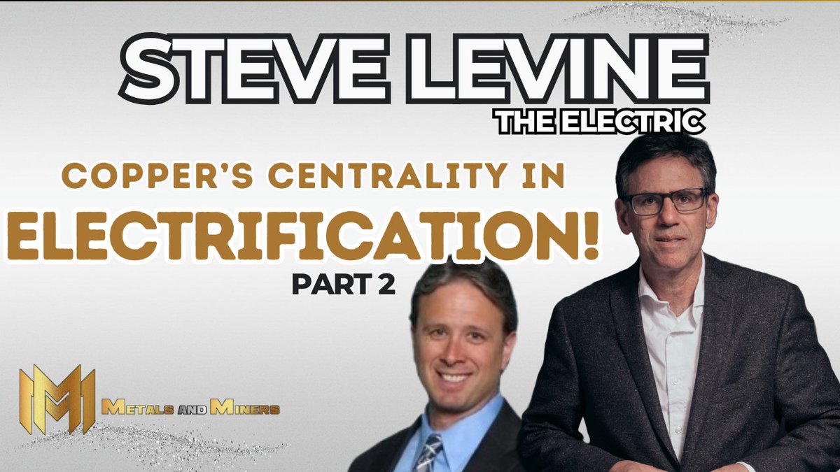 youtu.be/vWDlhHjQi2k (~31 mins) In part 2 of our #Metals and #Miners interview, @stevelevine shares on the BIG system shifts in the #electrification era, the #1 important electrification area to watch for, investment positioning and does a deep dive into the following: -