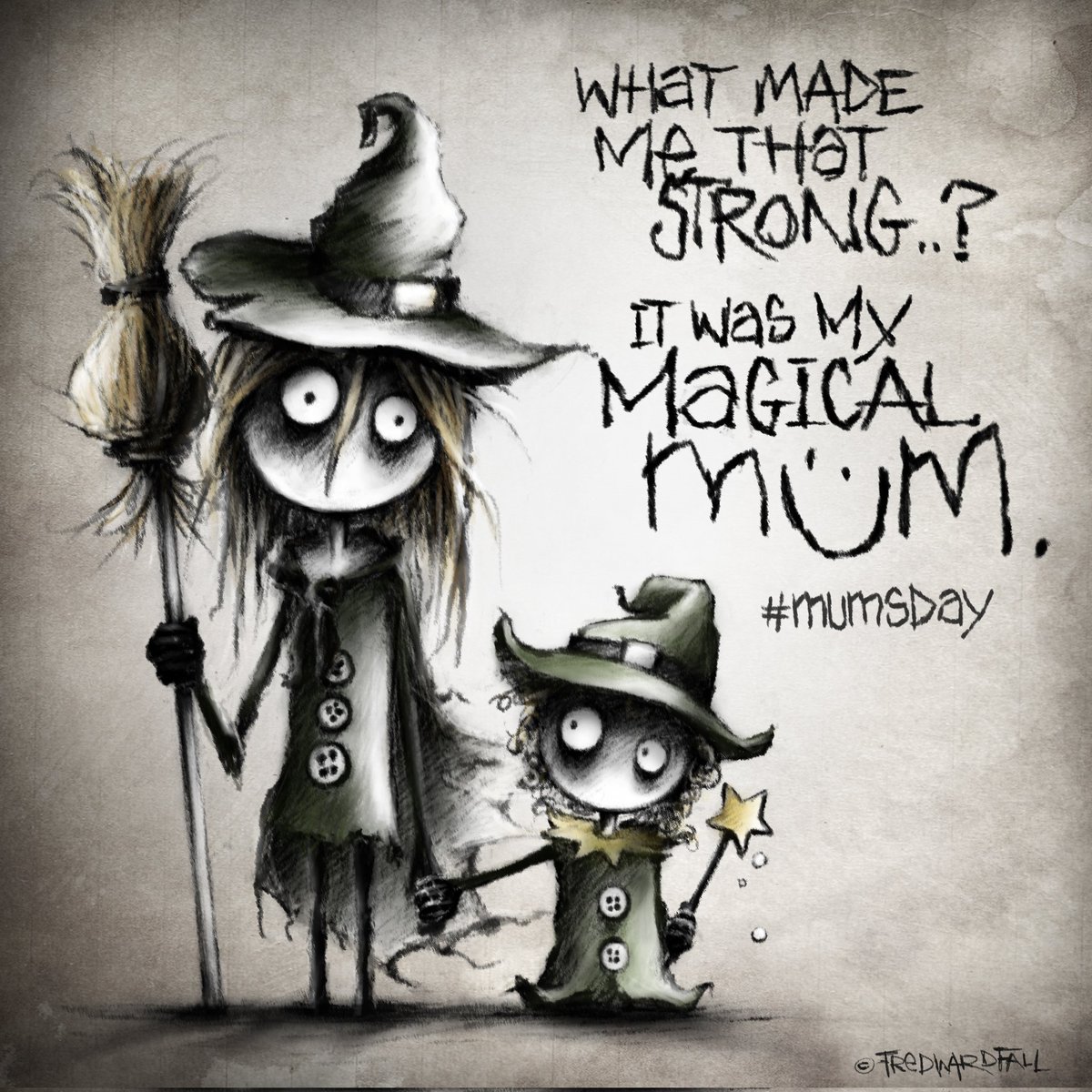 fredwardfall's tweet photo. This one is for you mum. 
Thank you.
Aaaaand... I think many mums should hear this so if you want to send it to your mum too, please do. 
Magical mum's day! 

#fredwardfall #mothersday #mum #witch #digitalart #darkdrawing #characterdesign
#sketchbook #magic https://t.co/sepudbs4iO