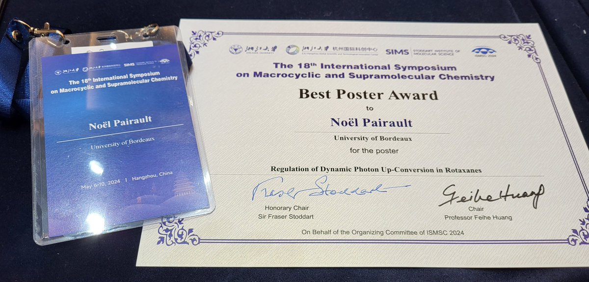 Good things end at some point, such as @ismsc2024! Amazing science with amazing hospitality from 🇨🇳! 🍒 on top of the 🧁, I have been selected for a best poster award! Big shot of motivation! Thank you to everyone who spent some time around! Now, let's meet at @SupraParis2024! 🤩